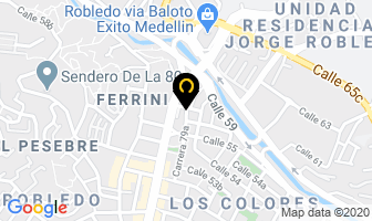 Mapa de Cerámicas Aragón S.a. en Medellín