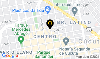 Mapa de Charcutería Valentina en Cúcuta