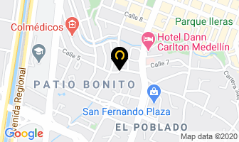 Mapa de Cielos Abiertos Muller Representaciones en Medellín