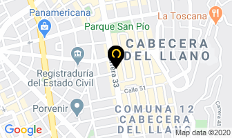 Mapa de Cielos Rasos Becmar en Bucaramanga