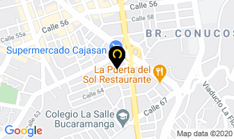 Mapa de Cielos Rasos Varcor en Bucaramanga