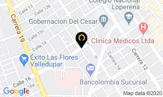 Mapa de Clínica Oftalmológica Piñeres en Valledupar