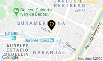 Mapa de C.M.G Computadores en Medellín