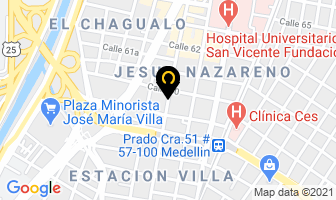 Mapa de Cocinas Tibe en Medellín