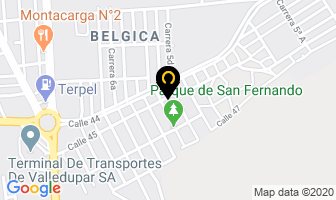 Mapa de Colegio San Fernando en Valledupar