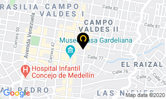 Mapa de Colnatural en Medellín