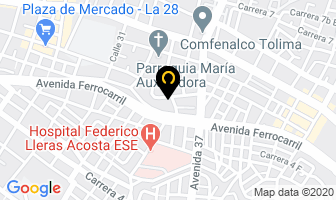 Mapa de Colombo americano en Ibagué
