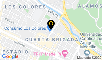 Mapa de Color express en Medellín
