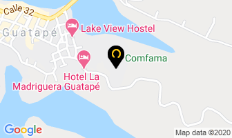 Mapa de Comfama en Guatapé