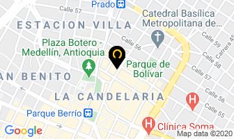 Mapa de Comfenalco en Medellín