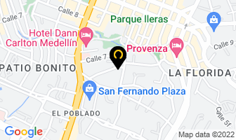 Mapa de Coninsa Inmobiliaria en Medellín