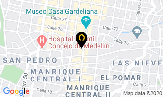 Mapa de Consultorio James Castañeda en Medellín