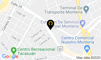Mapa de Coodescor en Montería