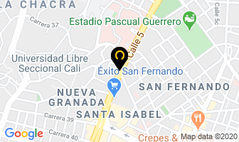 Mapa de Coomeva Emergencias Médicas en Cali