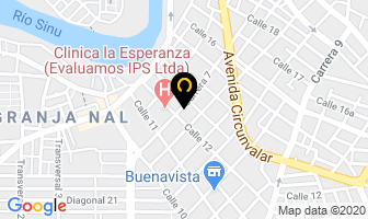 Mapa de Coomeva Servisalud Alef en Montería