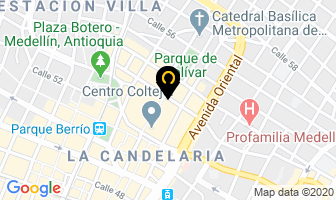 Mapa de Coopcerquin en Medellín