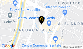 Mapa de Cor Poblado Verde en Medellín