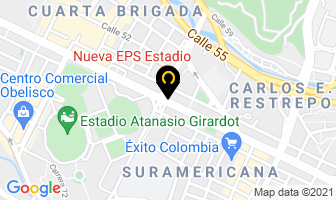 Mapa de Corona en Medellín