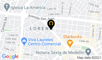 Mapa de Cortinas Mauxi en Medellín