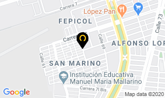 Mapa de Cosméticos Janny Ltda. en Cali