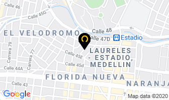 Mapa de Cosméticos Rodher en Medellín