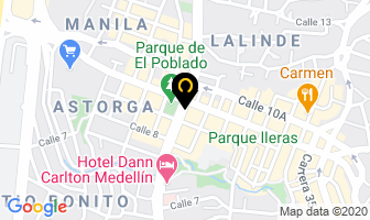 Mapa de Cosmocolor en Medellín