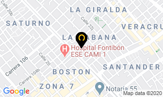 Mapa de Creaciones Mersan en Bogotá D.C