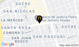Mapa de Creaciones Murillo en Cali