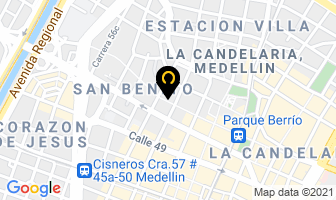 Mapa de Creaciones Neón en Medellín
