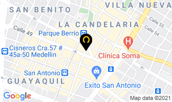 Mapa de Creaciones Rony en Medellín