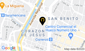 Mapa de Creaciones Shevision en Medellín