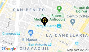 Mapa de Creaciones Zerox en Medellín