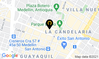 Mapa de Creativos Y Asesores en Medellín