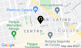 Mapa de Créditos Alarcón en Cúcuta