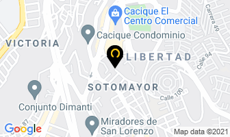 Mapa de Cubiertas Moreno en Bucaramanga