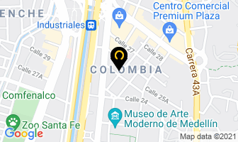Mapa de Cubrex S.a.s. en Medellín