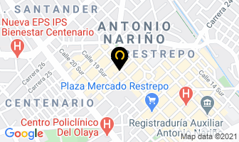Mapa de Cueros América en Bogotá D.C