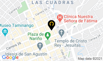 Mapa de Cueros Vélez Ltda. en Pasto