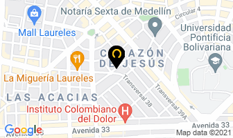 Mapa de D'leche en Medellín