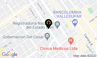 Mapa de Damaris Romero en Valledupar