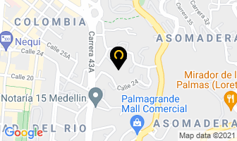 Mapa de Dental Colombia en Medellín