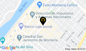 Mapa de Dentales Del Sinú en Montería