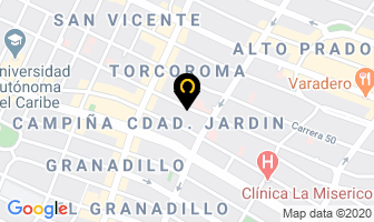 Mapa de Dentisalud en Barranquilla