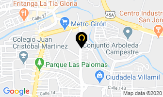 Mapa de Deposito De Materiales Silva en Girón