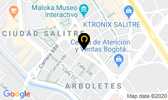 Mapa de Depositos Unidos en Bogotá D.C
