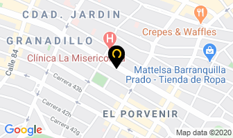 Mapa de Dermato Ortodoncia en Barranquilla