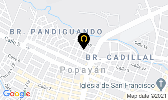 Mapa de Diago Muñoz Rodrigo en Popayán