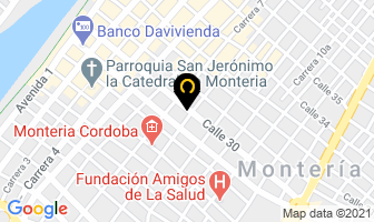 Mapa de Diana Buelvas en Montería