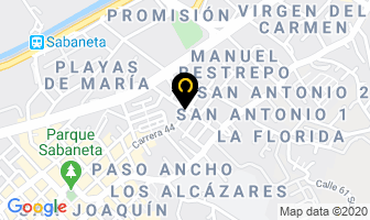 Mapa de Diseños Sandra Castillo en Medellín