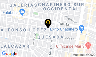 Mapa de Disfraces Galerias en Bogotá D.C